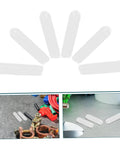 Clear Plastic End Caps 100 Pack For Screws And Round Tubing Bolt Cap Covers And Thread Protectors shown on table with tools