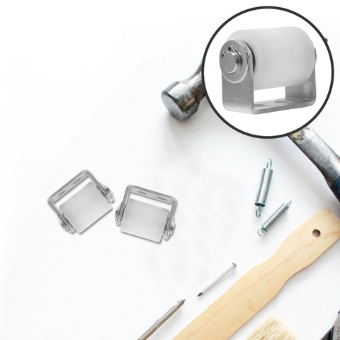 Heavy Duty Stainless Steel Sliding Gate Roller With Nylon Bearing Wheel And Mounting Bracket For Smooth Effortless Sliding Doors On Track Rails 30x35mm Gate Guide Roller For Gate Hardware, shown with tools.