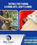 96 Pack 1.5 Inch Chip Paint Brushes for Painting and Staining, solid wood handles, used on wood and canvas surfaces