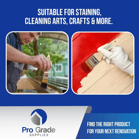 96 Pack 1.5 Inch Chip Paint Brushes for Painting and Staining, solid wood handles, used on wood and canvas surfaces