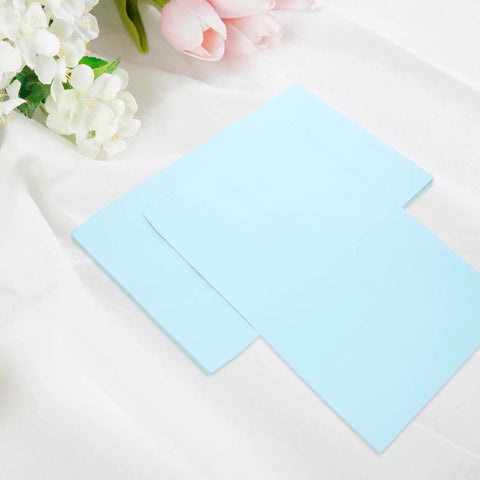 Thickened Self Adhesive Light Blue Envelope Mailing Bags 15 Pack For Postcards, Photos, And Blank Paper Pockets on floral background