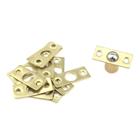 Premium Brass Closet Door Ball Catch Latch 10 Pack with ball mechanism for securing wardrobe doors, brass construction.