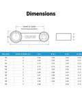 Diagram of Three Eighth Inch Drive Torque Adapter 12mm 12 Point Box End showing dimensions for reach and fitment.