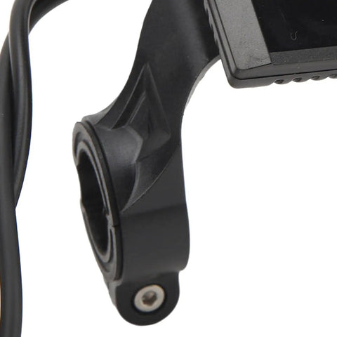 Side view of 22.2mm LCD Cycling Computer For E Bikes Multifunctional Display Meter mount bracket detail