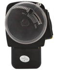 Top view of Dead Simple Automatic Fish Feeder With Battery Powered Digital Timer and sleek LCD panel for aquarium care.