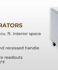 Pro Kitchen Workhorse Three Door Undercounter Refrigerator 24.5 Cubic Feet Commercial Cool Storage in stainless steel design