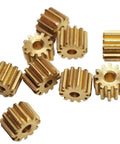 Bevel Gear Set Pack Of Five Brass Gears 0.5 Module 10 Teeth Pinion With Multiple Bore Sizes