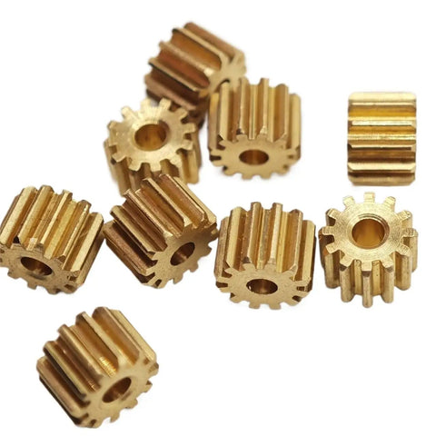 Bevel Gear Set Pack Of Five Brass Gears 0.5 Module 10 Teeth Pinion With Multiple Bore Sizes