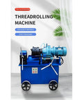 Heavy Duty Thread Rolling Machine For Steel Rods And Rebar Pro Grade Metal Thread Forming Equipment For Bolts And Steel Components Industrial Strength For Construction And Fabrication Projects, blue mobile unit
