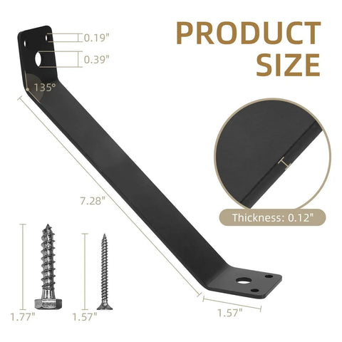 Inside Mount Angle Brackets 4 Pack 45 Degree Corner Braces For Wood Posts And Beams Furniture Joints DIY Kit for Pergola