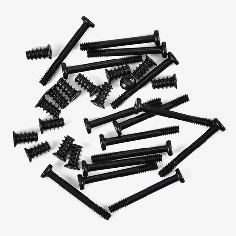 Badass 30Pc PC Fan Screws Kit For Rock Solid Computer Cooling And Radiator Mounts Crafted From Rustproof Stainless Steel, black screws.