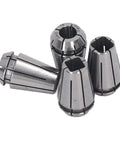 Durable Spring Steel ERG16 Collet Chuck Perfect For Boring Milling And Reaming Tasks With Tire Repair Grinding Heads For Rotary Tools And Hobby Projects, four chucks arranged together.