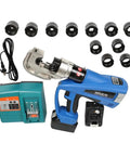 Electric Hydraulic Crimping Tool Kit BZ400 with dies, charger, and cable for stainless steel and PEX pipe connections