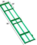 8ft Heavy Duty Drag Harrow For ATV UTV Yard Drag And Driveway Grader With 6ft Chain Gravel Leveling Tool Green Rust Resistant Coating