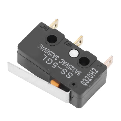 Close-up of SS-5GL micro limit switch from 10 Pack Printer Mechanical Limit Switch Kit For Endstop RAMPS 1 4, showing metal lever.