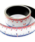Magnetic Measuring Tape 1 Inch Wide by 1 Meter Long White Utility Tool For Quick Layouts And Accurate Marks Durable Magnet For Easy One Hand Use Perfect For Builders And DIY Projects