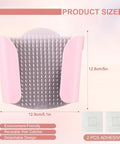Game Changing Shower Wall Hair Catcher With Reusable Silicone Bristles For No Sweat Drain Protection Collecting Loose Hairs Effortlessly And Detachable Design Making Cleaning Super Chill For Pink Tubs - pink silicone bristles and dimensions.