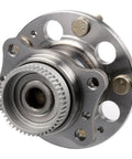 Front view of Wheel Hub Bearing Assembly 2Pcs with ABS Sensor for Hyundai Elantra Veloster Forte 5 Lug Beefy Steel Polished Kit