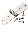Rotating Concealed Cabinet Door Hinges Set 2 Pieces Silver Four Hole Furniture Hinges With Screws 74 By 20mm Easy Install Smooth Swivel
