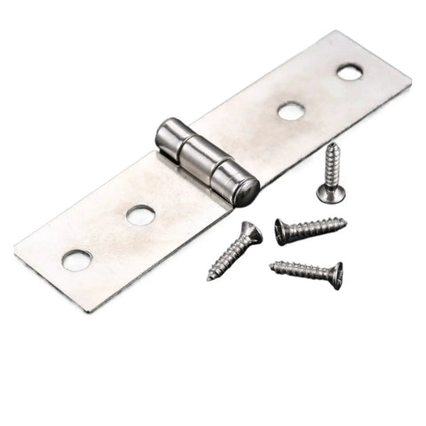 Rotating Concealed Cabinet Door Hinges Set 2 Pieces Silver Four Hole Furniture Hinges With Screws 74 By 20mm Easy Install Smooth Swivel