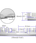 Detailed image of Two Pack 1806B Planer Blades And Reversible Cutter Knives For Woodworking Machinery with dimensions.