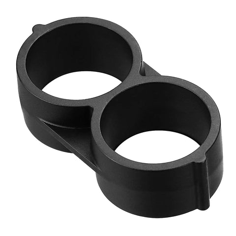20 Pack End Closure Caps For One Half Inch Drip Irrigation Tubing 17mm Stop End Plugs Fittings Kit, black plastic, front view