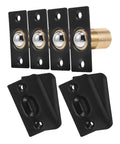 Sleek Stainless Steel Ball Catch For Door Tops 12 Set Super Adjustable Spring Hidden Latch Mechanism With French Style Secret Fit and plates.