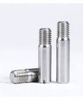 Stainless Steel Slotted Cylindrical Pin Dowel Set, 5 Pcs, Threaded Male Locating Pins M2 To M8, 14mm Diameter, 5 To 50mm Length, 304 Grade