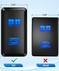 Push Button Ditch Lights Switch 12V On Off With Wire Harness Kit 1.54 By 0.83 Inches Replacement for Toyota Comparison
