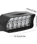 Universal 12V to 80V 6W LED Headlight for E Bikes and Motorcycles 12 LED Beads Tricycle Lamp with 26 Inch Cord