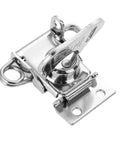 Heavy Duty Wood Case Toggle Lock Clasp With Secure Rotary Draw Latch For Toolbox Chest Trunk And Furniture Fittings Durable 56 By 53mm Size close-up view of silver latch.
