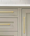 8 Inch Brushed Gold Cabinet Pulls 5 Pack Zinc Alloy Modern And Simple Cabinet Handles for kitchen drawers and doors