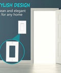 GFCI Style Rocker Light Switch Wall Plate Cover 1-Gang 4.50 By 2.76 Inches Smooth Face Unbreakable Polycarbonate displayed on wall