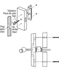 Diagram of One And A Quarter Inch Cylinder Lock For Patio Doors And Deadbolt Replacements With Five Pin Tumbler Solid Brass Housing.