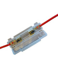 Heavy Duty Inline Fuse Box Holder With No Nonsense Plug And Play Wiring Harness And Street Ready 10 Amp Blade Fuse for secure electrical connections.