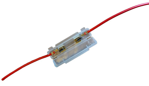 Heavy Duty Inline Fuse Box Holder With No Nonsense Plug And Play Wiring Harness And Street Ready 10 Amp Blade Fuse for secure electrical connections.