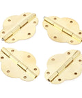 Dope Vintage 46 By 35 mm Hinges Set 4 Pack Antique Gold Shutter Style Cabinet Drawer Door Butt Hinges For Jewelry Boxes