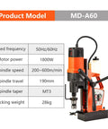 Top Notch 110V Portable Magnetic Drill Press MD-S30 Electric Mag Drill Machine with 1800W power and adjustable spindle speed.