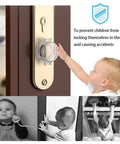 2 Pack Door Safety Deadbolt Locks For Kids Child Proof Large Size Deadbolt With Transparent Safety Cover fits most doors