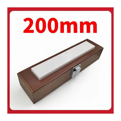 Dead On Accuracy 30Mm Single Ceramic Gauge Block Calibration Master For Vernier Calipers And Bench Micrometers Grade Zero Pro Shop Calibration Kits And Tools in wooden box with engraved 200mm measurement.