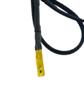 Precision 10K Ohm NTC Thermistor Temperature Wire Sensor For PC Water Cooling with black insulated wire and yellow connector.