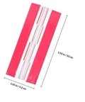 Self-Adhesive Acrylic Hinges 100x42mm For Cabinets And Wooden Boxes, shown with clear design and dimensions on a red background