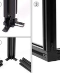 20Pcs 2020 Aluminum Extrusion Connectors 3 Way Corner Brackets L Slot T Slot Interior Joint Set 6mm Installed on Black Frame
