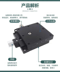 Top view of Game Changing XYZ Axis Dovetail Slide Table Featuring Precision Ball Slides,  metal material for smooth manual adjustment.