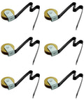 Six Pack Sliding Screen Door Rollers With M Shaped Tension Springs, One Inch Concave Steel Ball Bearing Wheels For Smooth Quiet Glide
