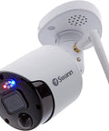4K WiFi IP Security Camera With Red And Blue Siren Lights, Motion Spotlight, License Plate And Face Capture, SecureAlert Ready, NVR Compatible