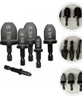 6 Piece Copper Tube Expander Set For Air Conditioner Swaging And Bearing Maintenance Tools Handy Portable Lightweight Drill Bit Swager shown with close-up views of individual pieces.