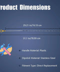 Dimensions of Engine Oil Dipstick Replacement For 2008-2014 GM Rides Including Chevy Express Silverado Suburban 917307 12622055