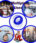 PTFE Pipe Thread Seal Tape Set 10 Rolls 1/2 Inch By 394 Inches Heavy Duty Pro Grade Teflon Tape in plumbing applications