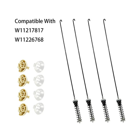 Built Like A Tank Washing Machine Suspension Rod Replacement Kit Handles W11217817 Specs with four suspension rods and brackets.